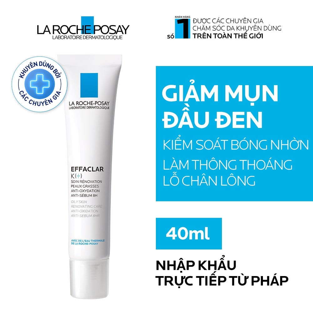 Kem Dưỡng La Roche-Posay  Effaclar K+ Giảm Mụn Đầu Đen Và Bóng Nhờn