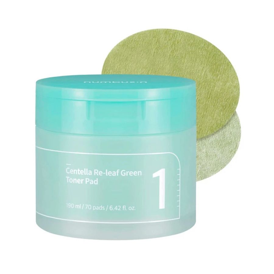 Nước Hoa Hồng Numbuzin Dạng Miếng Toner Pad No.1 Centella Re-leaf Green