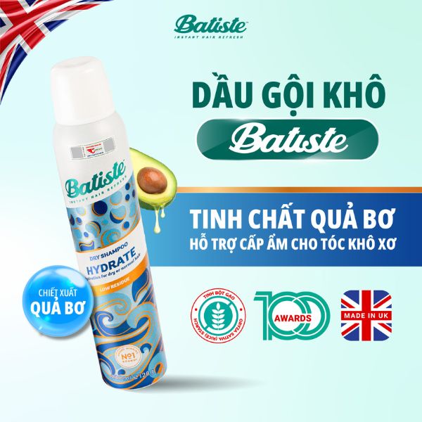 Gội Khô Batiste Cấp Ẩm Cho Tóc Khô Hydrate 200ml