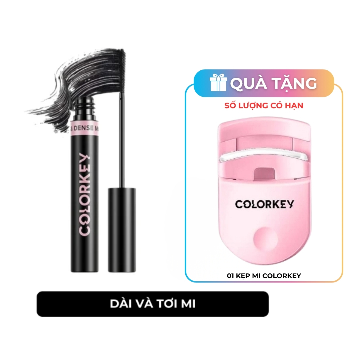 Mascara Colorkey Long & Dense Dài Và Tơi Mi