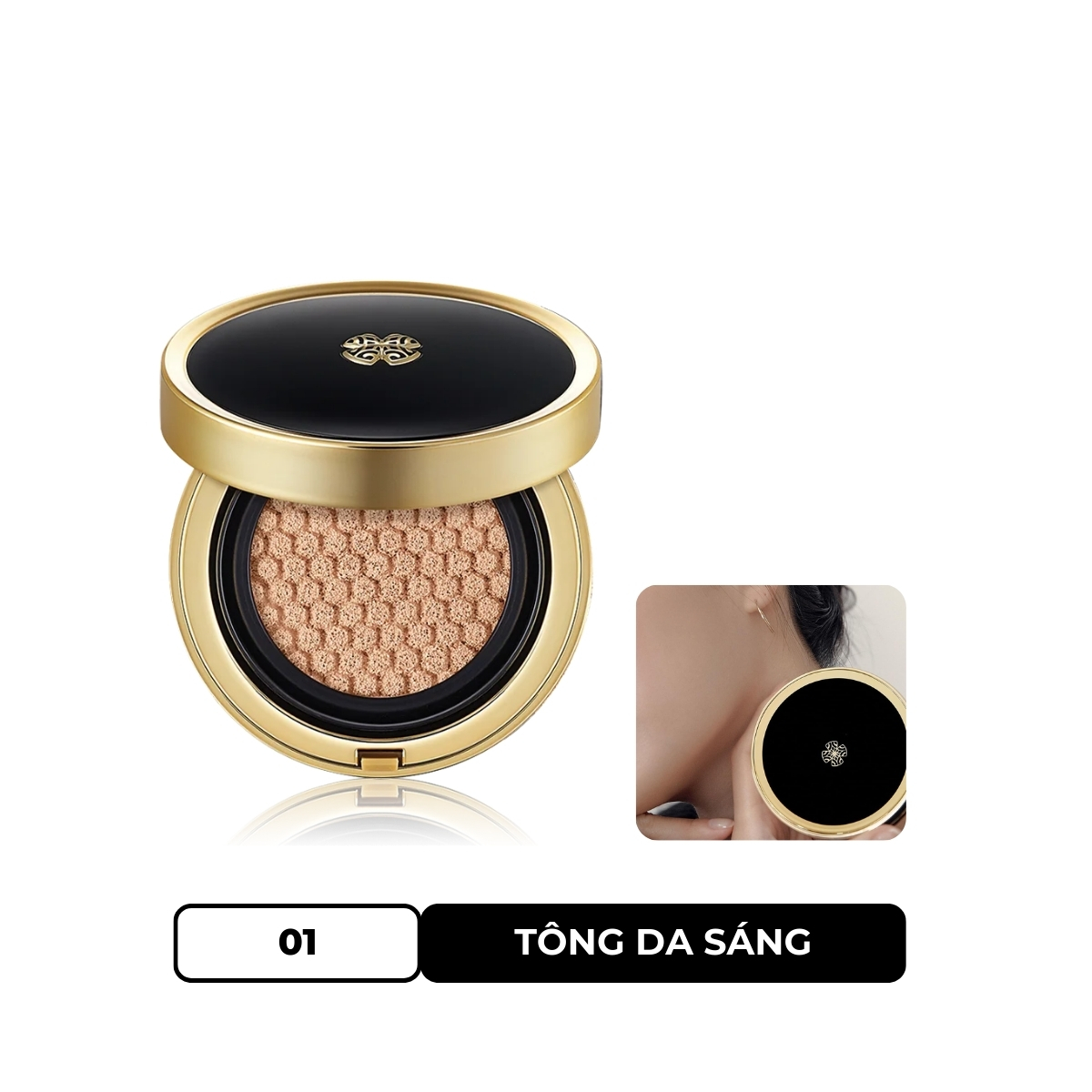 Phấn Nước Ohui Ultimate Cover Mesh Cushion SPF 50+ PA+++ #01 Milk Beige (Tặng kèm lõi)