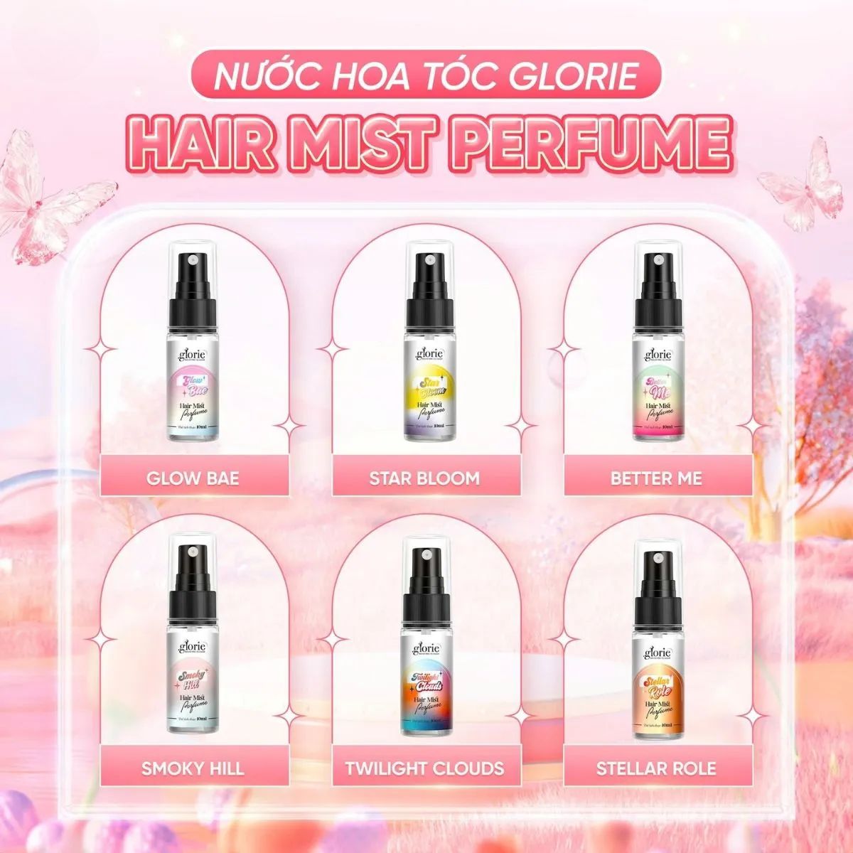 Nước Hoa Tóc Glorie Hair Mist Perfume - Twilight Clouds