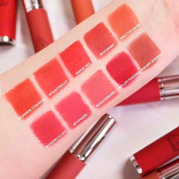 Bộ sưu tập son 3ce hazy lip clay 