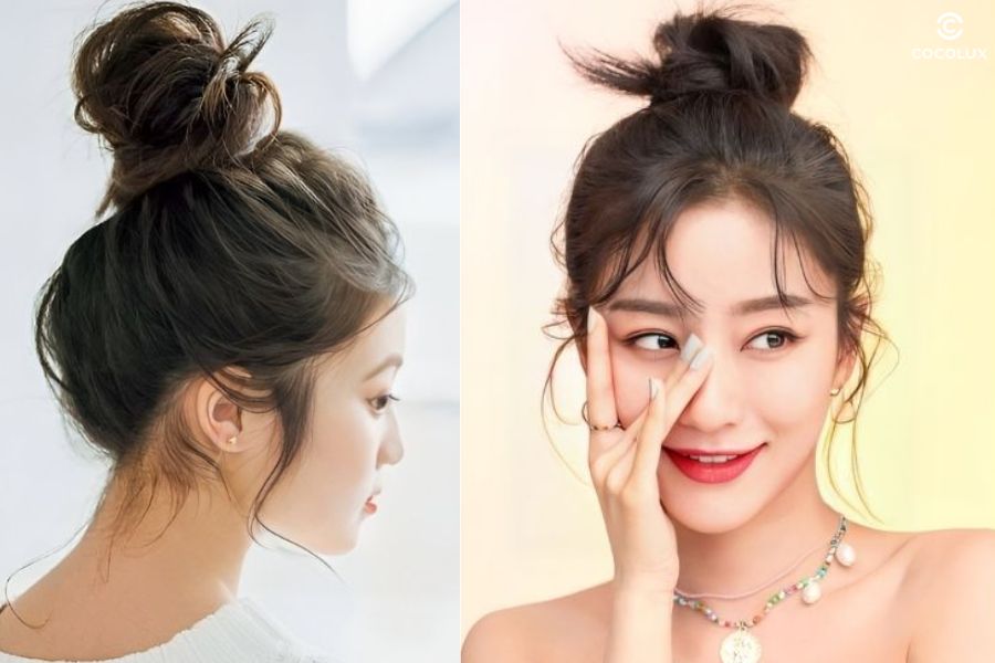 Búi tóc phồng đánh rối, tăng độ dày và vẻ cá tính