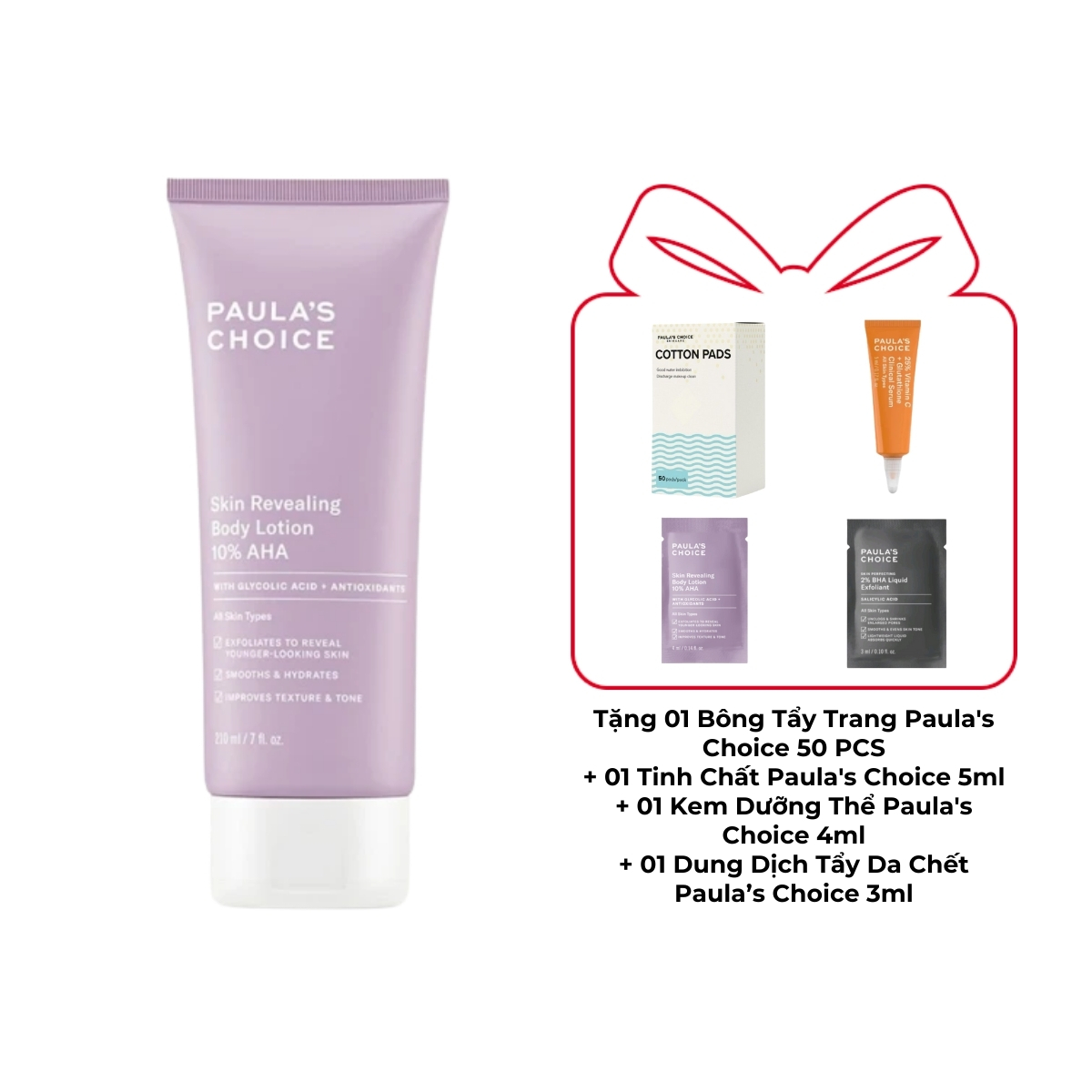 Kem Dưỡng Thể Paula’s Choice 10% AHA Làm Sáng Da 210ml