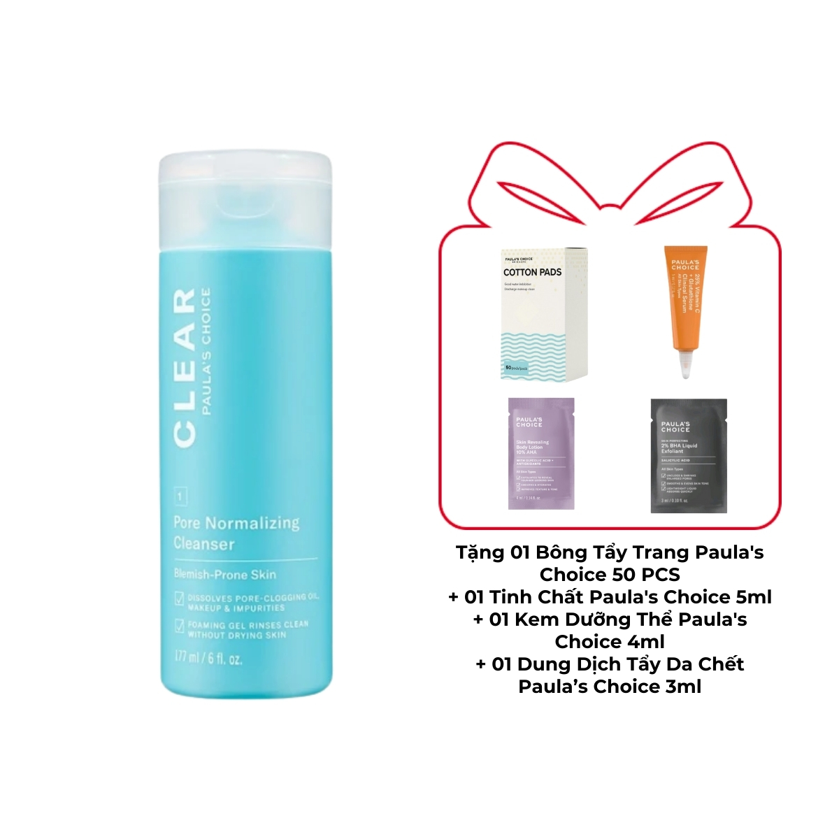 ​​Sữa Rửa Mặt Paula's Choice Clear Pore Normalizing Cleanser Làm Sạch & Dưỡng Ẩm 177ml