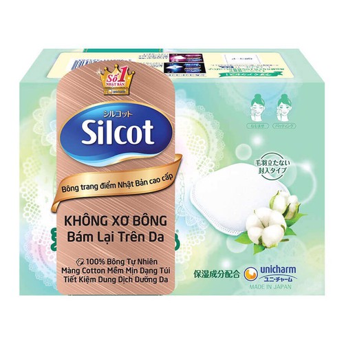 Bông Tẩy Trang Silcot Nhật Bản Cao Cấp 66 PCS