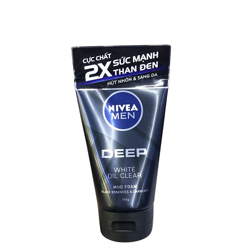 Sữa Rửa Mặt Nivea Men Than Đen Hoạt Tính Sáng Da 100g
