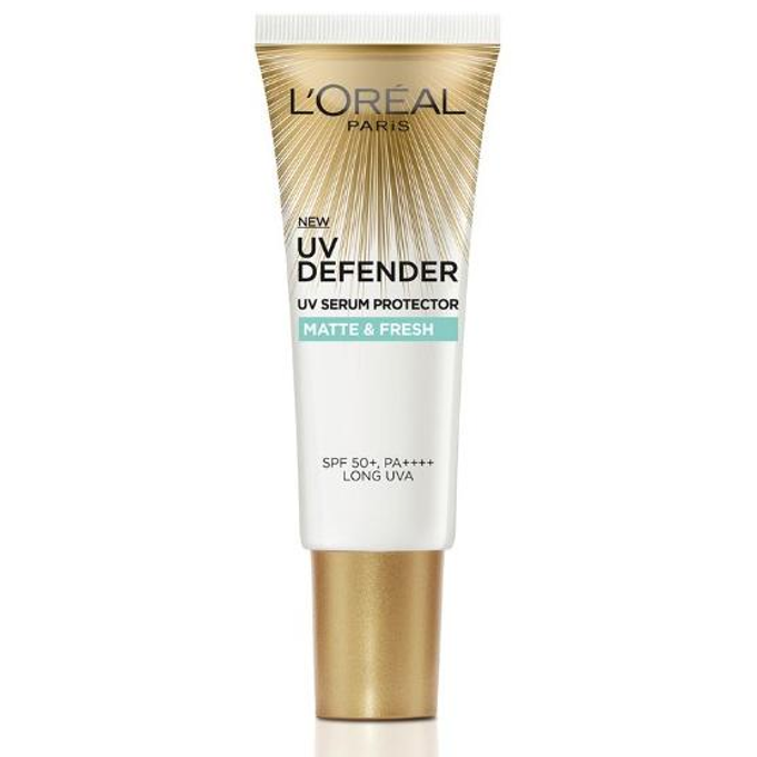 Kem Chống Nắng Loreal UV Defender UV Serum Protector Matte & Fresh Kiềm Dầu Thoáng Mịn Da 15ml
