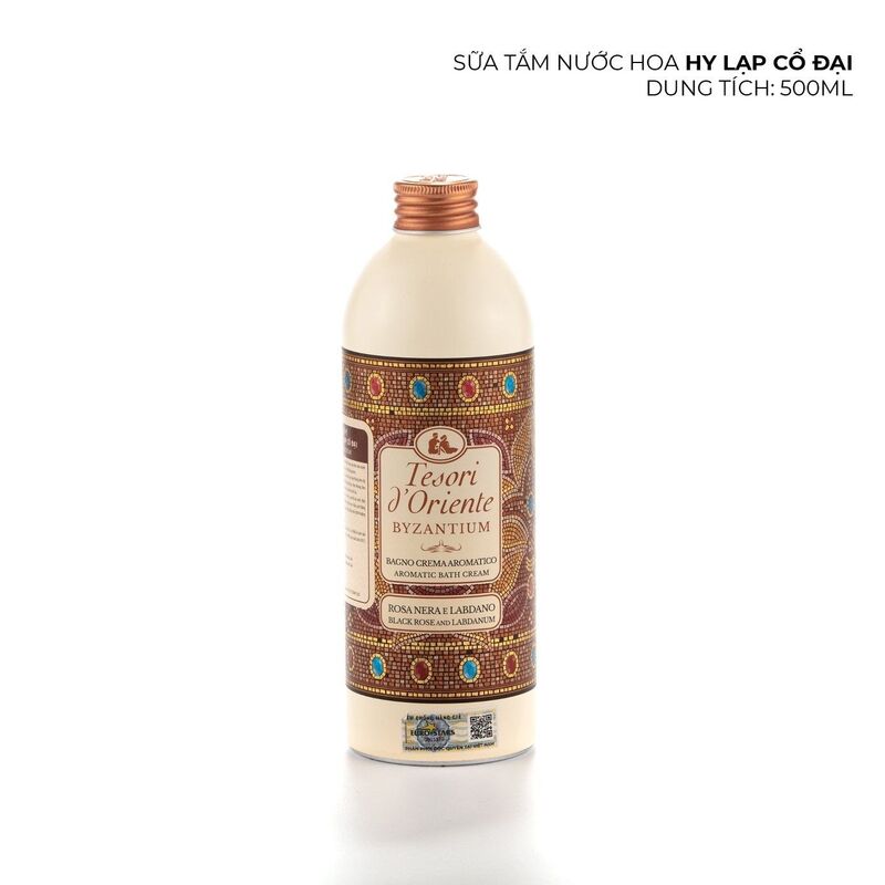 Sữa Tắm Tesori d'Oriente Byzantium Black Rose And Labdanum Nước Hoa Hy Lạp Cổ Đại 500ml