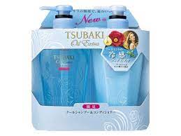 Bộ Gội Xả Tsubaki Premium Cool Set Sạch Dầu Mát Lạnh (Xanh) New 490ml