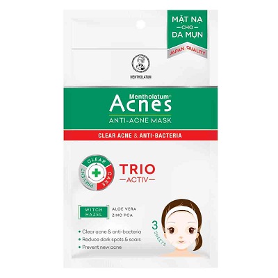 Mặt Nạ Acnes Ngừa Mụn Kháng Khuẩn 65ml (3 miếng/gói)
