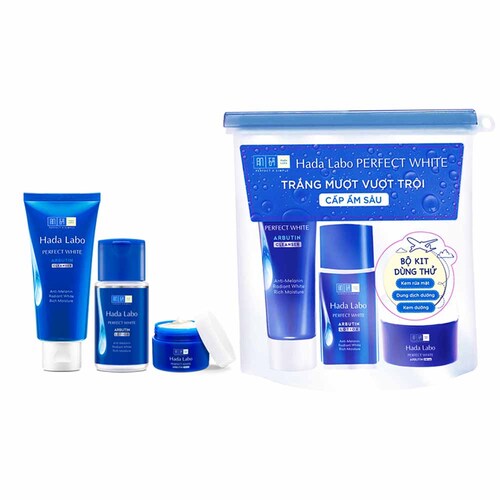 Bộ Sản Phẩm Hada Labo Perfect White Dưỡng Trắng