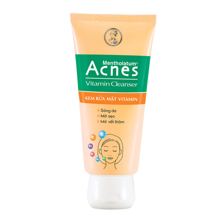 Kem Rửa Mặt Acnes Vitamin Làm Sáng Da, Mờ Sẹo Thâm 100g