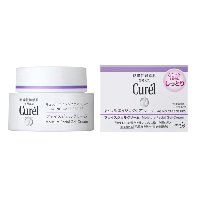 Gel Dưỡng Ẩm Curél Aging Care Series Moisture Gel-Cream Chuyên Sâu Cho Da Lão Hóa 40g