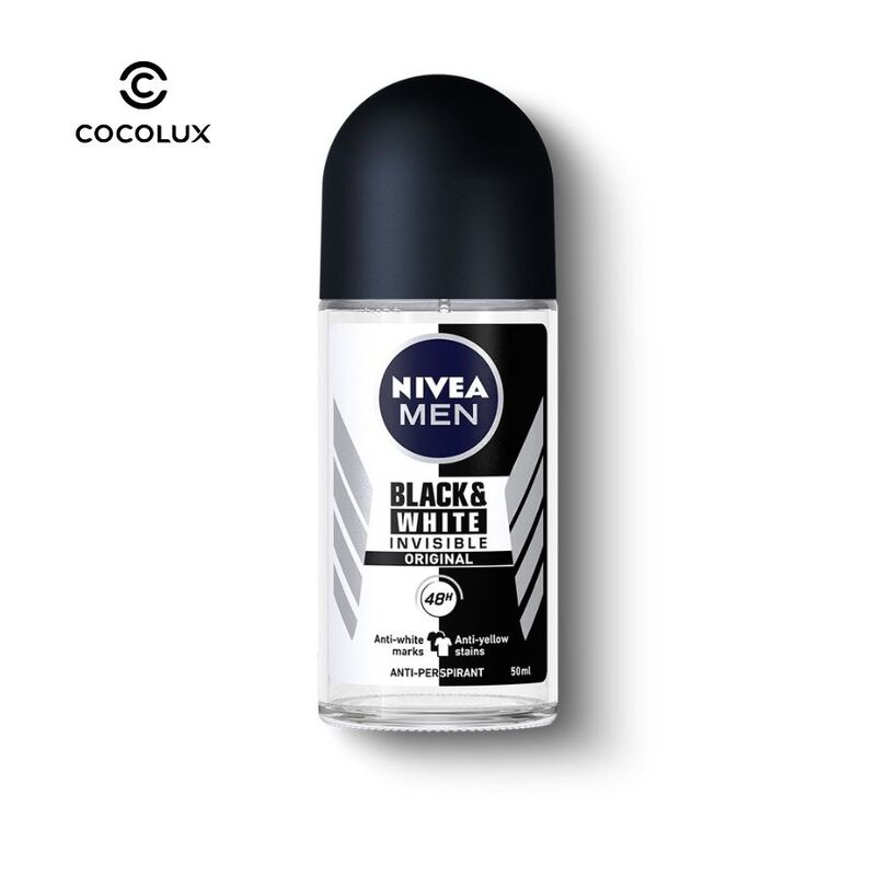 Lăn Khử Mùi Nivea Men 48H Invisible For Black & White Chống Ố Vàng 50 ml