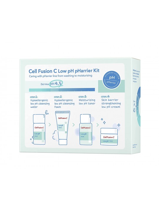 Bộ Sản Phấm Cell Fusion C Low pH pHarrier Kit Travel Set Cleansing Water 20ml + Cleansing Foam 20ml + Toner 20ml + Cream 8ml
