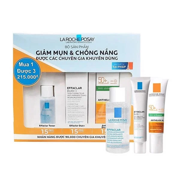 Bộ Sản Phẩm Laroche-Posay Giảm Mụn Chống Nắng 15ml
