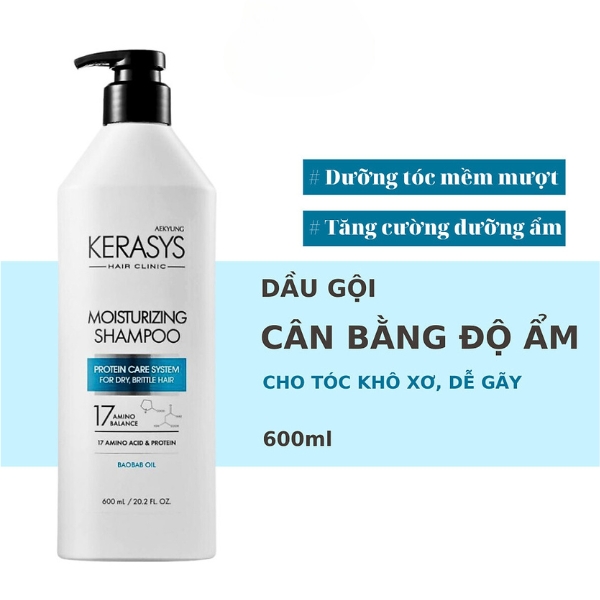Dầu Gội Kerasys Chăm Sóc Tóc Cao Cấp Trắng Xanh 600ml