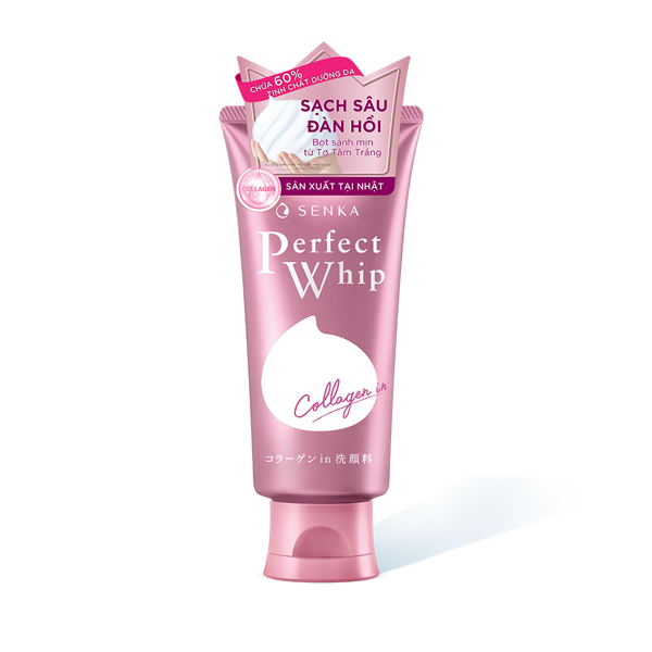 Sữa Rửa Mặt Senka Perfect Whip Collagen Tạo Bọt 120g