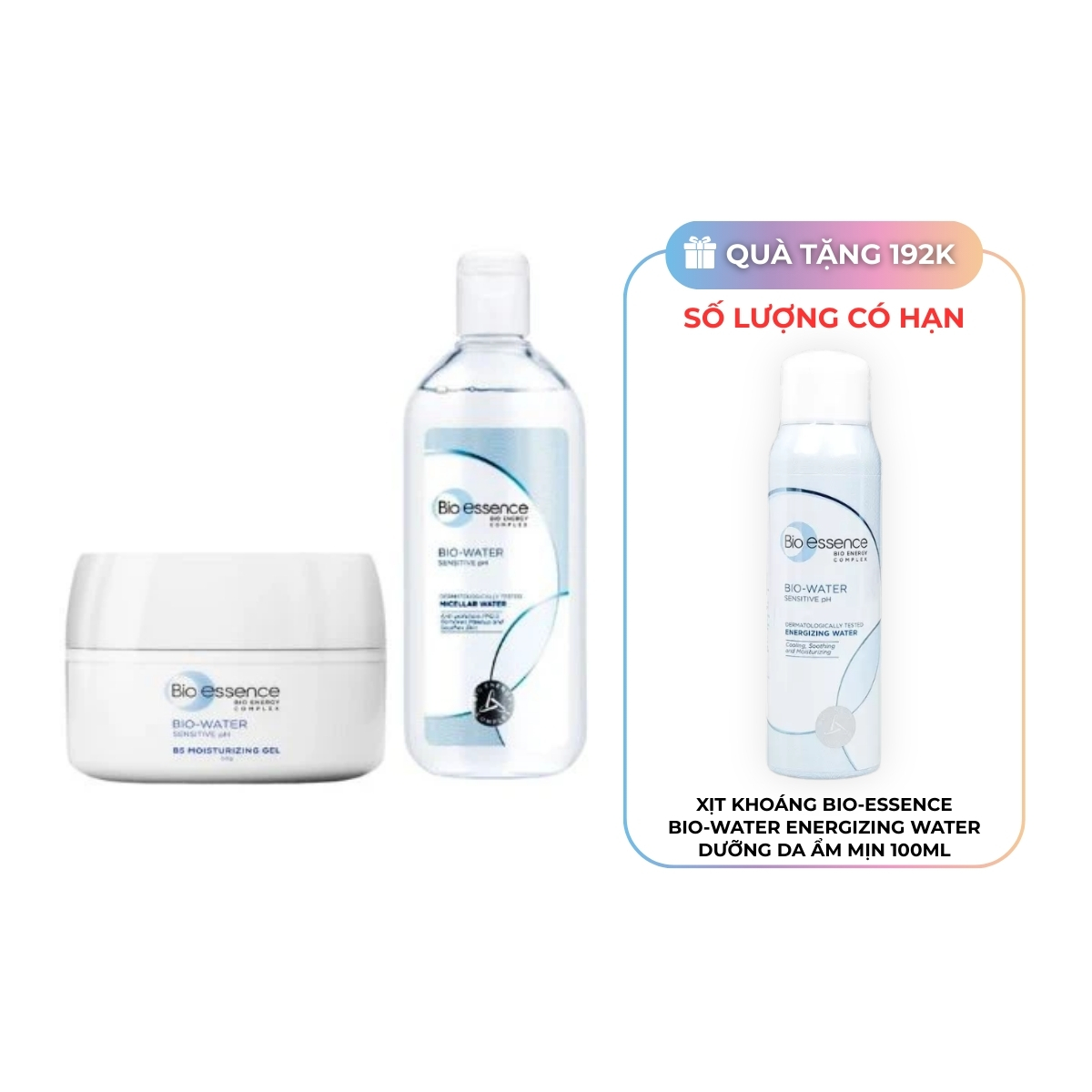 Bộ Sản Phẩm Bio-essence Kem Dưỡng Bio-Water B5 + Nước Tẩy Trang 400ml