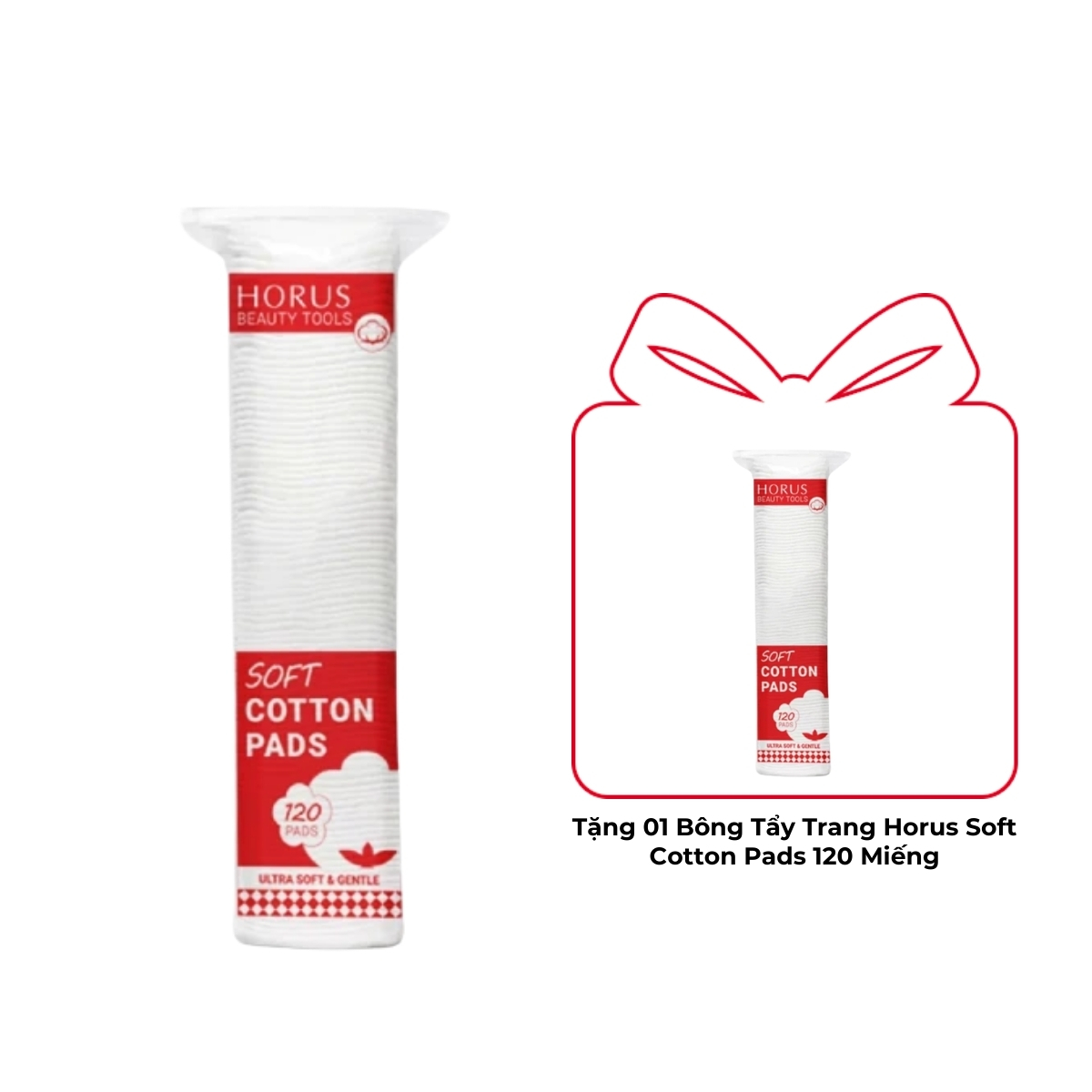 Bông Tẩy Trang Horus Soft Cotton Pads 120 Miếng