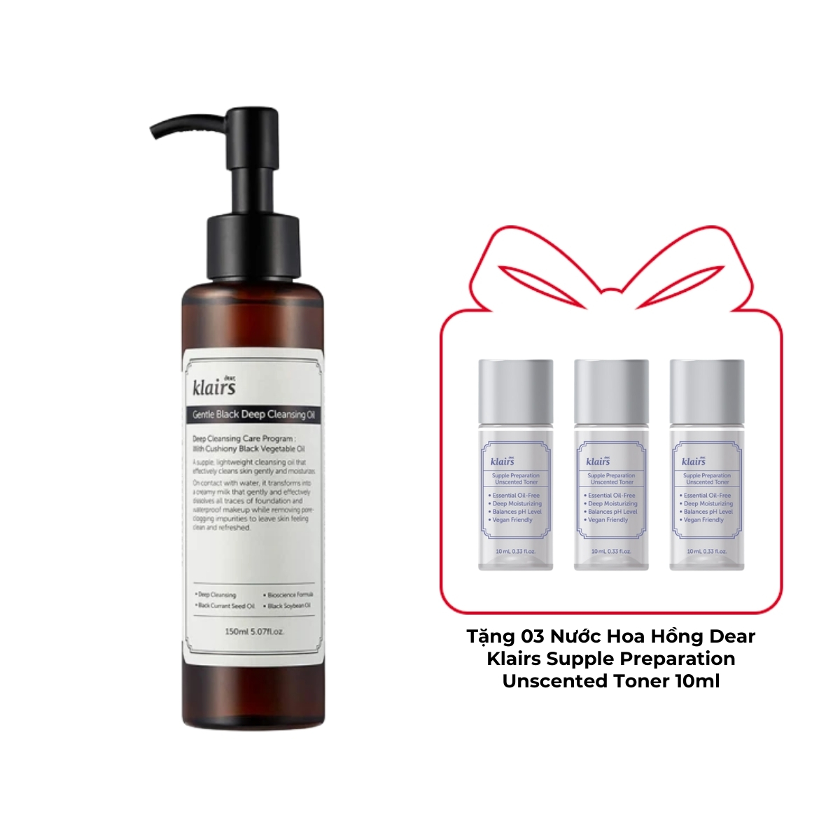 Dầu Tẩy Trang Klairs Gentle Black Deep Cleansing Oil 150ml