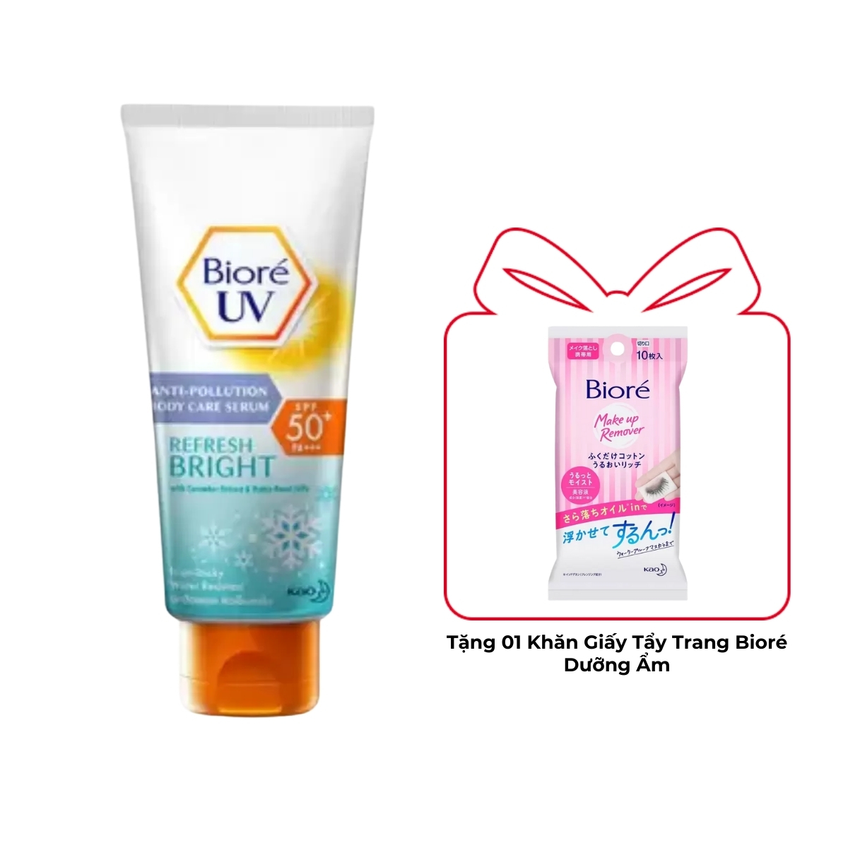 Serum Chống Nắng Bioré Refresh Bright Dưỡng Thể Kháng Bụi, Sáng Mịn Mát Lạnh 50ml