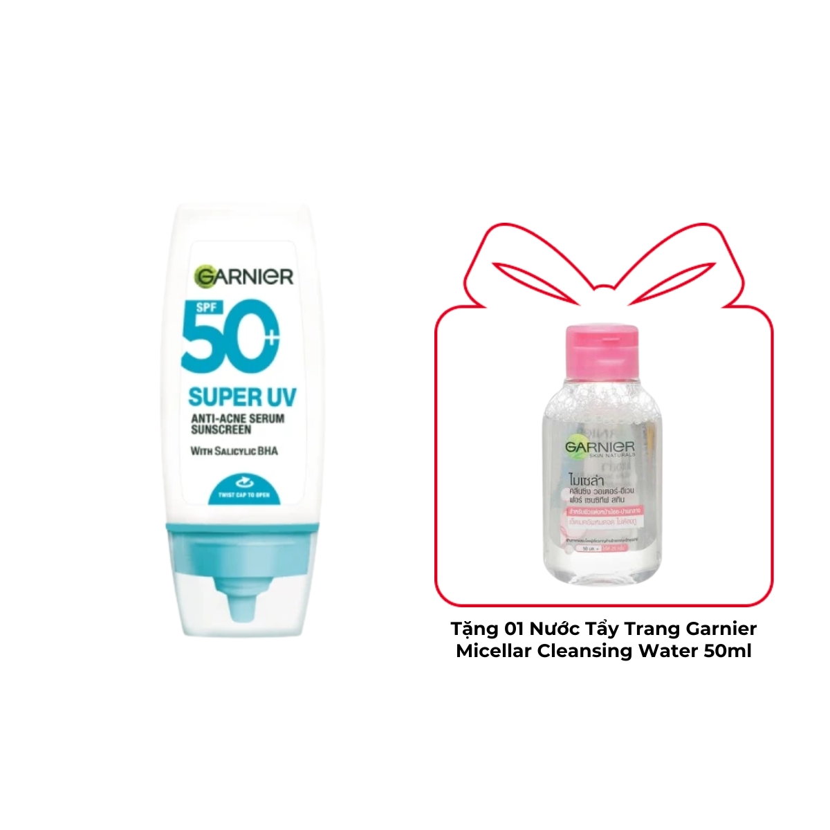 Kem Chống Nắng Garnier Super UV Anti - Acne Serum Sunscreen SPF 50+PA++++ 30ml