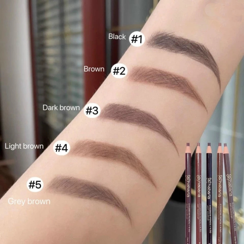 Mô tả Chì Kẻ Mày Habaria Dạng Xé ( Màu 01 02 03 04 05 )