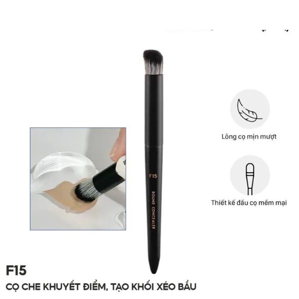 Cọ Che Khuyết Điểm Xéo Đầu Vacosi Round Concealer Brush - F15