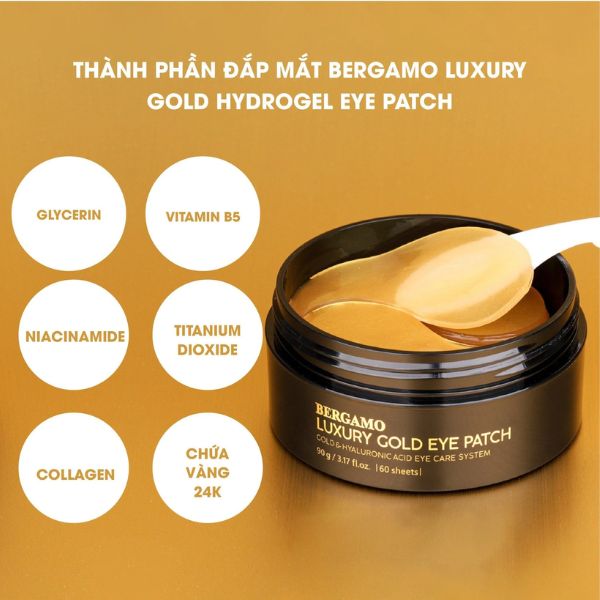 Đắp Mắt Vàng Bergamo Luxury Gold Hydrogel Eye Patch