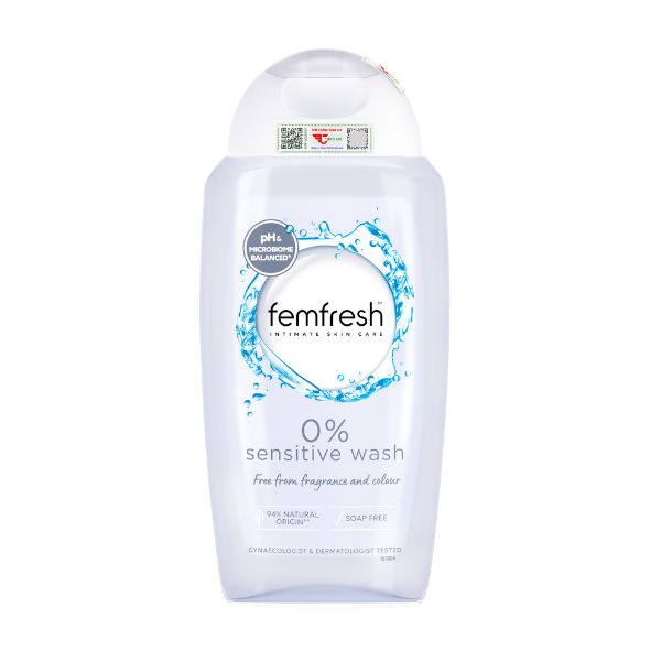 Dung Dịch Vệ Sinh Femfresh 0% Sensitive Intimate Wash Cho Da Nhạy Cảm 250ml
