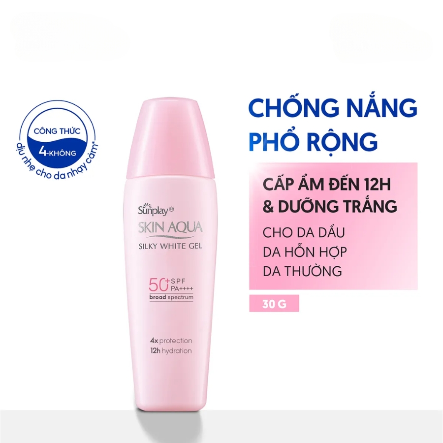 Mô tả Gel Chống Nắng Sunplay Skin Aqua Silky White SPF50+ PA++++