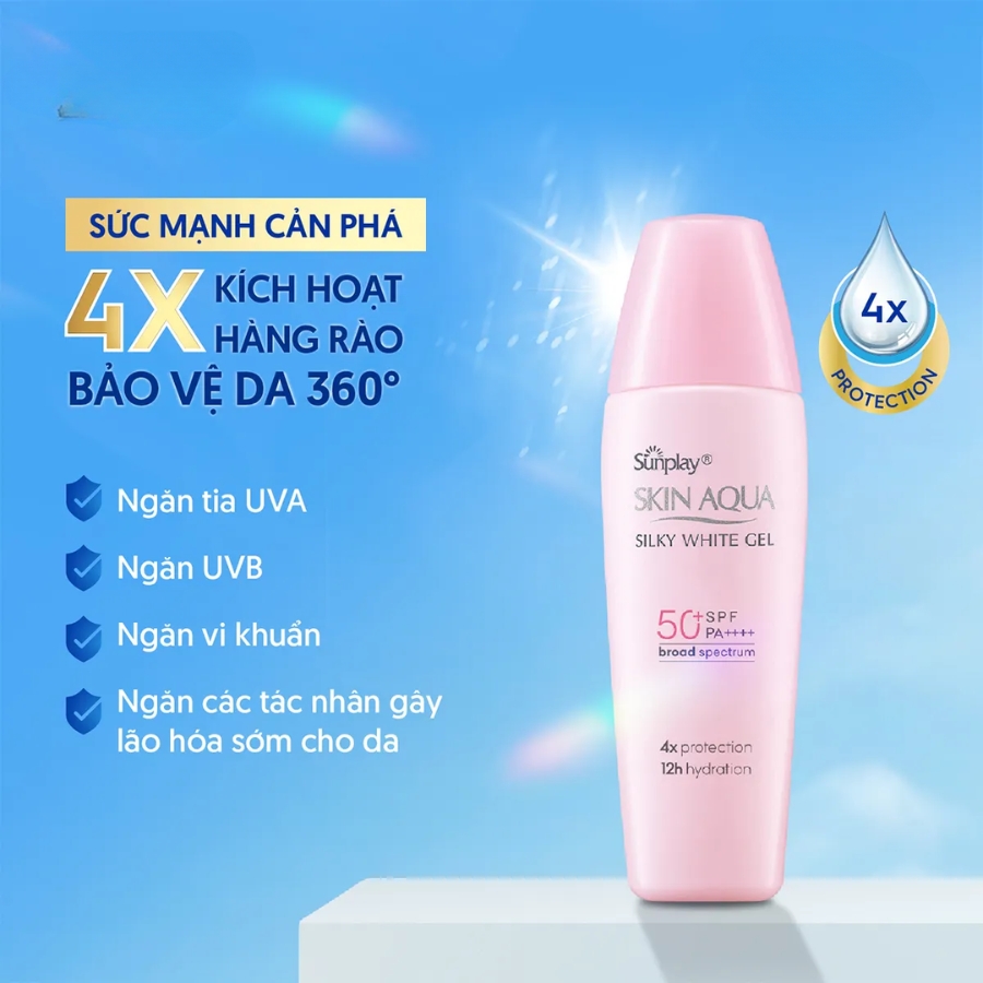 Công dụng của Gel Chống Nắng Sunplay Skin Aqua Silky White SPF50+ PA++++