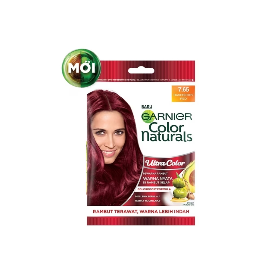 Mô tả Kem Nhuộm Tóc Garnier Color Naturals Creme Riche Màu 7.65 Đỏ Thuần (gói)
