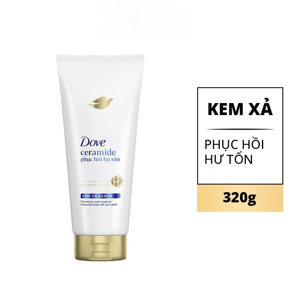 Mô tả Kem Xả Serum Dove Ceramide Phục Hồi Hư Tổn 320g
