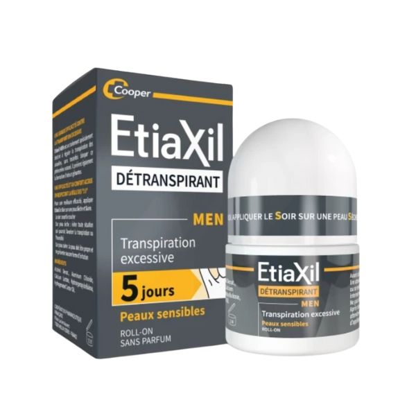Lăn Khử Mùi EtiaXil Detranspirant Transpiration Exessive Peaux Sensibies - MEN