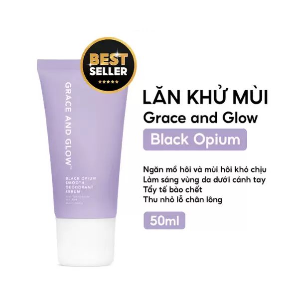 Lăn Khử Mùi Grace And Glow Black Opium Deodorant Serum Niacinamide AHA 50ml
