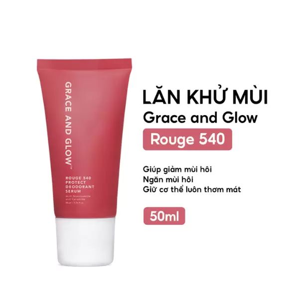 Lăn Khử Mùi Grace And Glow Rouge 540 Deodorant Serum Niacinamide Ceramide 50ml