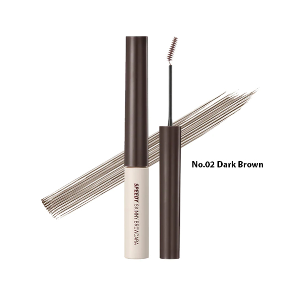 Mascara Lông Mày Peripera Speedy Skinny Brow Mascara #02 Dark Brown