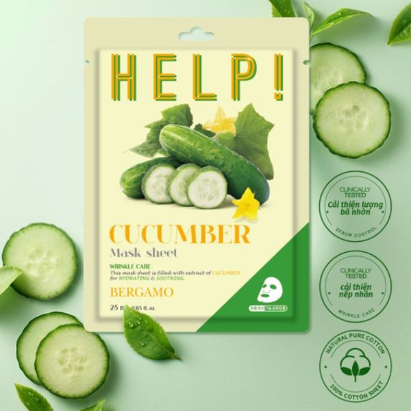 Mặt Nạ Bergamo Help - Dưa Leo
