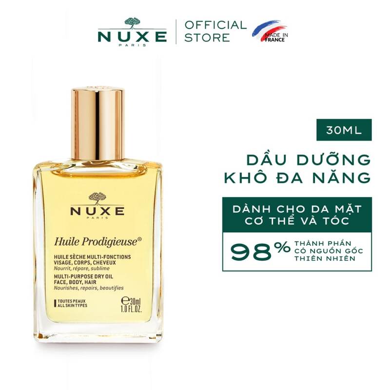 Mô tả dầu dưỡng da dưỡng tóc Nuxe Huile Prodigieuse 30ml