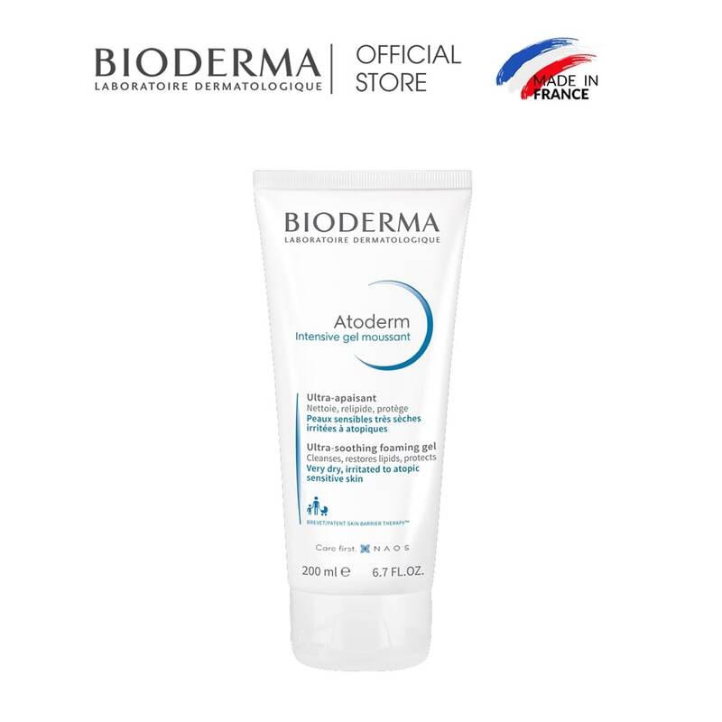 Mô tả gel làm sạch Bioderma Atoderm Intensive cho da rất khô & viêm da cơ địa 200ml