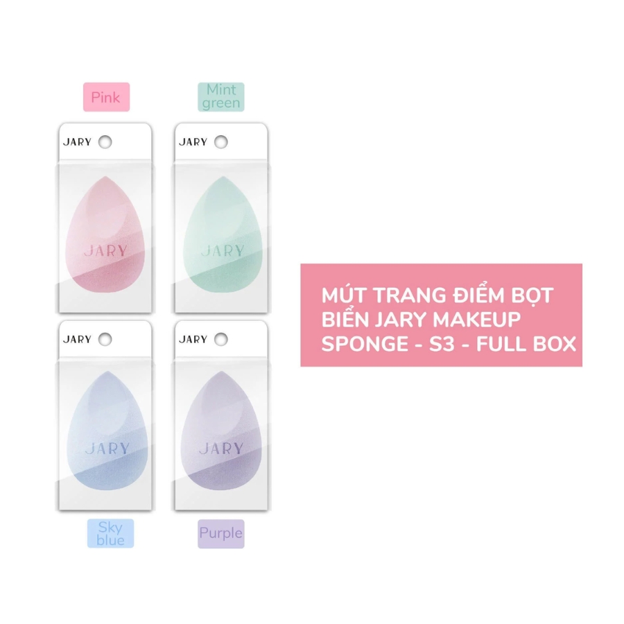 Mô tả Mút Tán Nền Jary Makeup Sponge Vạt Xéo - S3 Full Box
