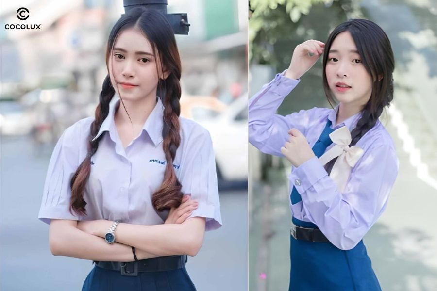 Kiểu tóc tết kiểu Thái mang đến vẻ đẹp mộc mạc và đáng yêu cho các nàng tóc dài