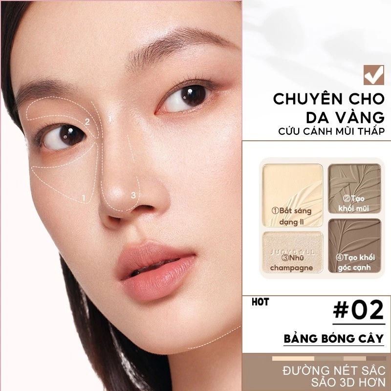 Mô tả Phấn Bắt Sáng Và Tạo Khối Judydoll Highlight & Contour 02