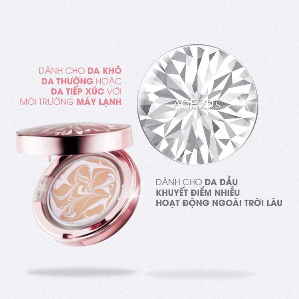 Phấn nền lạnh AGE 20's Essence Cover Pact Diamond 