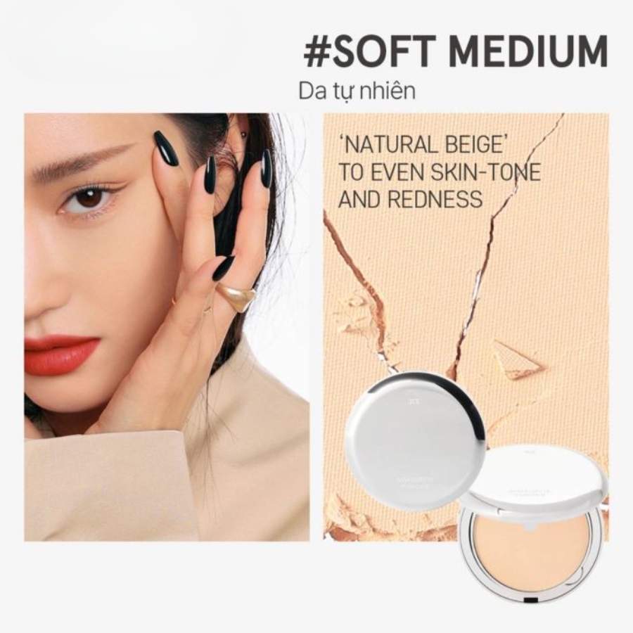 Mô tả Phấn Phủ 3CE Cố Định Lớp Trang Điểm Makeup Fix Power #Soft Medium