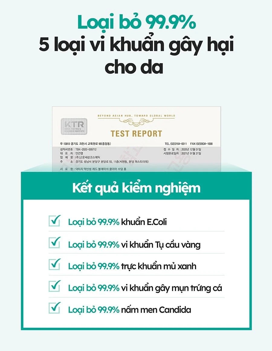 Review sữa rửa mặt Dr.G pH Cleansing R.E.D Blemish Clear Soothing 30ml